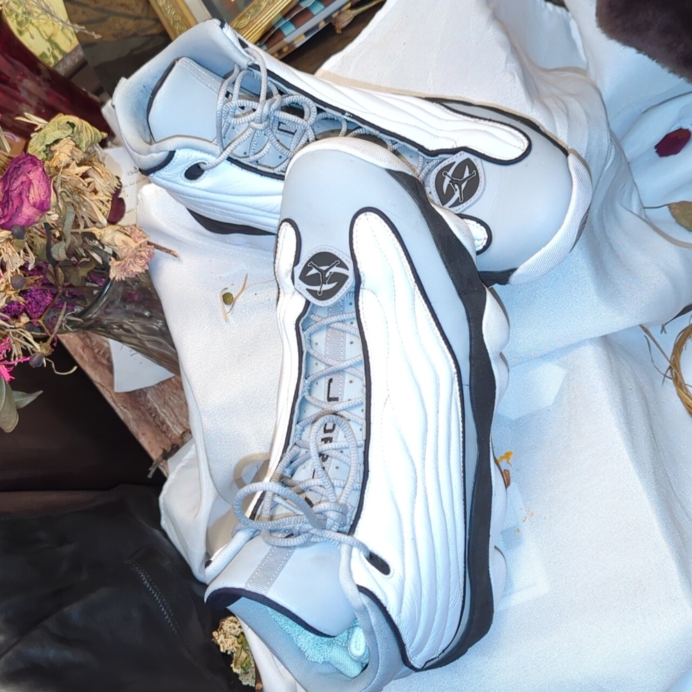 Jordan pro strong men's sz 14 white on grey - Picture 6 of 15